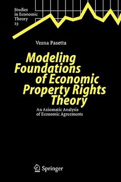portada modeling foundations of economic property rights theory: an axiomatic analysis of economic agreements (in English)