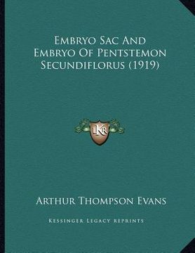 portada embryo sac and embryo of pentstemon secundiflorus (1919)