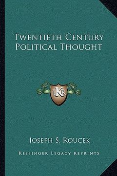 portada twentieth century political thought (en Inglés)