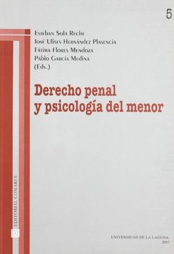 portada Derecho penal y psicologia del menor (in Spanish)