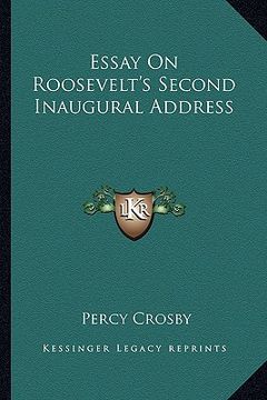 portada essay on roosevelt's second inaugural address (en Inglés)