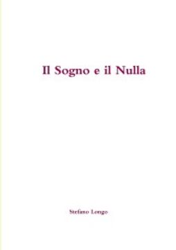 portada Il Sogno e il Nulla (en Italiano)
