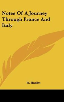 portada notes of a journey through france and italy