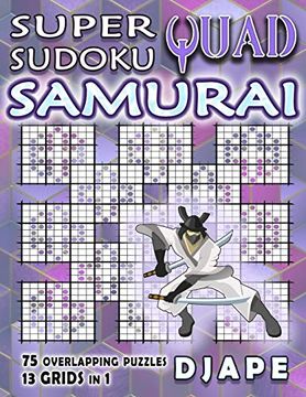portada Super Quad Sudoku Samurai (Super Quad Samurai Sudoku Books) 