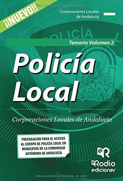 portada Policía Local. Corporaciones Locales de Andalucía. Temario Volumen 2.