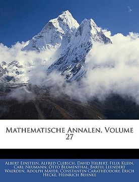 portada mathematische annalen, volume 27 (en Inglés)