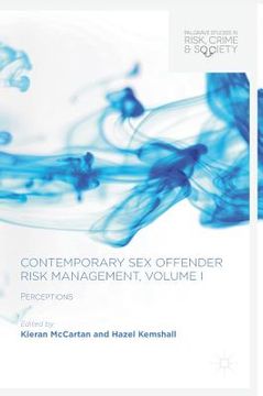 portada Contemporary Sex Offender Risk Management, Volume I: Perceptions (en Inglés)