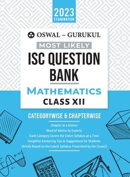 portada Oswal - Gurukul Mathematics Most Likely Question Bank: ISC Class 12 for 2023 Exam (en Inglés)