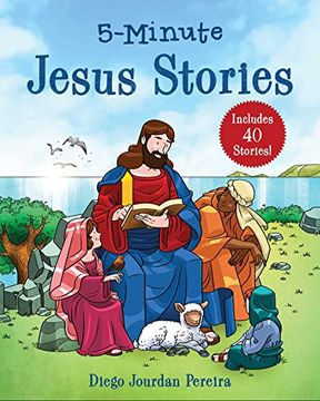 portada 5-Minute Jesus Stories: Includes 40 Tales! (en Inglés)