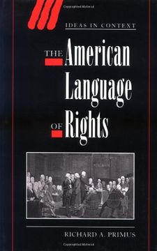 portada The American Language of Rights Hardback (Ideas in Context) (en Inglés)