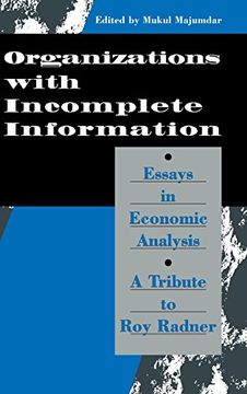 portada Organization With Incomplete Information: Essays in Economic Analysis: A Tribute to roy Radner (en Inglés)