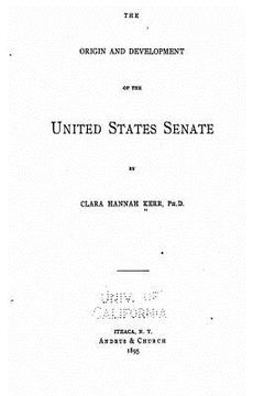 portada Origin and Development of the United States Senate (en Inglés)