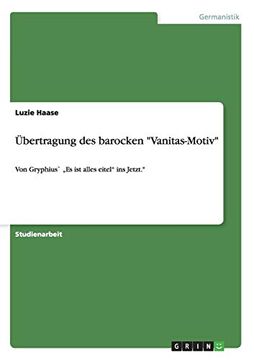 portada Übertragung des Barocken "Vanitas-Motiv" (in German)