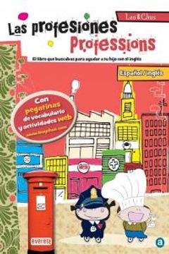 portada Las profesiones / Professions. Leo & Chus: Español/inglés. El libro que buscabas para ayudar a tu hijo con el inglés.