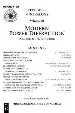 portada Modern Powder Diffraction (Reviews in Mineralogy & Geochemistry) (en Inglés)
