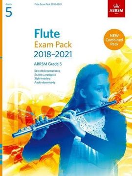 portada Flute Exam Pack 2018-2021, ABRSM Grade 5: Selected from the 2018-2021 syllabus. Score & Part, Audio Downloads, Scales & Sight-Reading (ABRSM Exam Pieces)