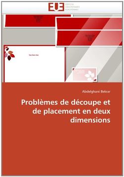 portada Problemes de Decoupe Et de Placement En Deux Dimensions