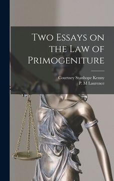 portada Two Essays on the Law of Primogeniture (en Inglés)