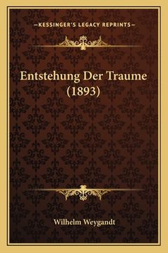 portada Entstehung Der Traume (1893) (in French)