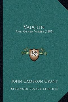 portada vauclin: and other verses (1887) (en Inglés)