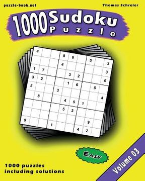 portada Sudoku: 1000 Easy 9x9 Sudoku, Vol. 3 (en Inglés)