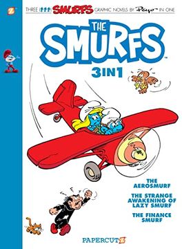 portada The Smurfs 3-In-1 #6: Collecting “The Aerosmurf,” “The Strange Awakening of Lazy Smurf,” and “The Finance Smurf (The Smurfs Graphic Novels, 6) (en Inglés)
