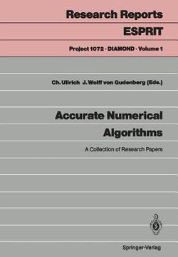 portada accurate numerical algorithms: a collection of research papers (en Inglés)
