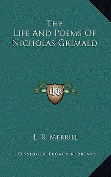 portada the life and poems of nicholas grimald (en Inglés)