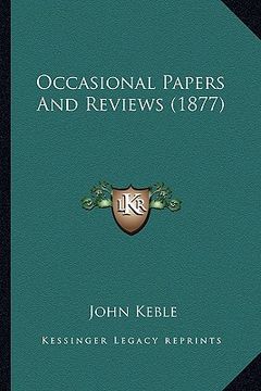 portada occasional papers and reviews (1877) (in English)