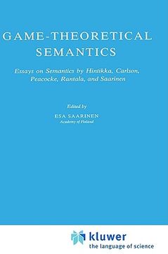 portada game-theoretical semantics: essays on semantics by hintikka, carlson, peacocke, rantala and saarinen