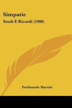 portada simpatie: studi e ricordi (1900) (en Inglés)