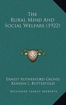 portada the rural mind and social welfare (1922) (en Inglés)