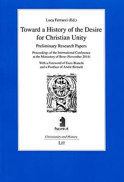 portada Toward a History of the Desire for Christian Unity