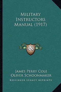 portada military instructors manual (1917) (in English)