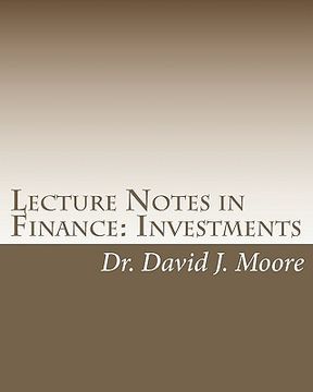 portada lecture notes in finance: investments (en Inglés)