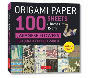 portada Origami Paper 100 Sheets Japanese Flowers 6" (15 cm) (en Inglés)