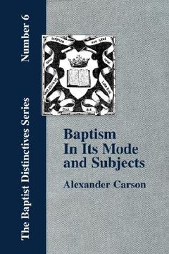 portada baptism in its mode and subjects (en Inglés)