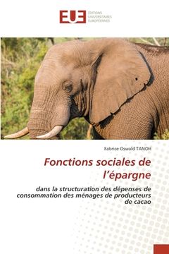 portada Fonctions sociales de l'épargne (in French)