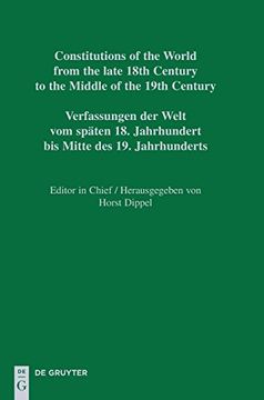 portada Constitutions of the World From the Late 18Th Century to the Middle of  the 19Th Century, Vol. 3, Constitutional Documents of Colombia and Panama.   To the Middle of the 19Th Century: America)