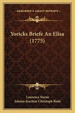 portada Yoricks Briefe An Elisa (1775) (in German)