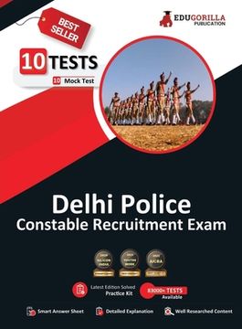 portada Delhi Police Constable Recruitment Exam Book 2023 (English Edition) - 10 Full Length Mock Tests (1000 Solved Objective Questions) with Free Access to