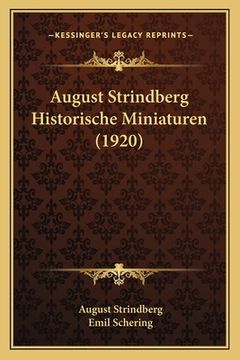 portada August Strindberg Historische Miniaturen (1920) (en Alemán)