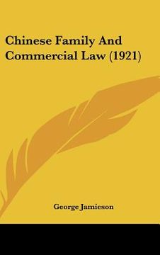 portada chinese family and commercial law (1921) (in English)