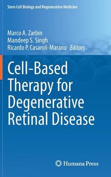portada Cell-Based Therapy for Degenerative Retinal Disease (en Inglés)
