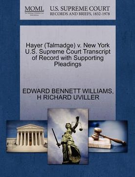 portada hayer (talmadge) v. new york u.s. supreme court transcript of record with supporting pleadings