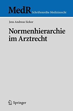 portada Normenhierarchie im Arztrecht (MedR Schriftenreihe Medizinrecht)