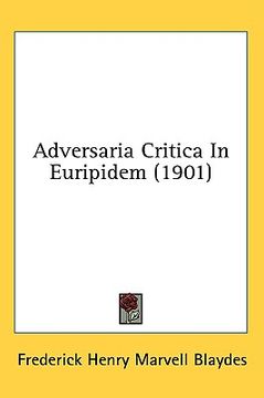 portada adversaria critica in euripidem (1901) (en Inglés)