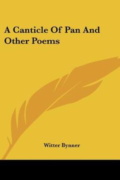 portada a canticle of pan and other poems (in English)