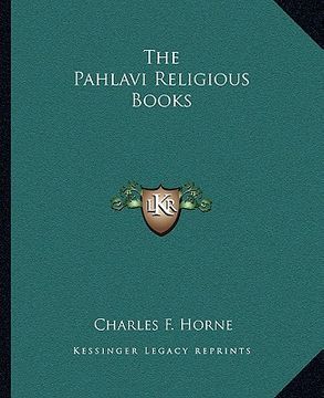 portada the pahlavi religious books (en Inglés)