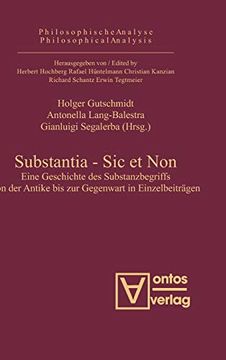 portada Substantia - sic et non (Philosophische Analyse (en Inglés)
